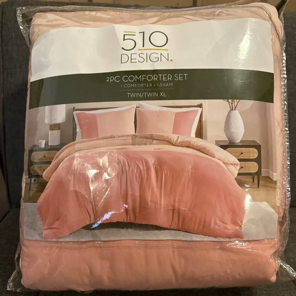 2 Piece Twin/Twin XL 510 Design Jaden Comforter Set, Pink